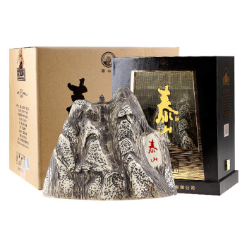 泰山牌山形酒 濃香型白酒 52度1L*2瓶 禮盒裝 山東白酒